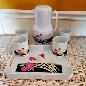 Vintage 6 PC Phoenix floral Coffee Carafe